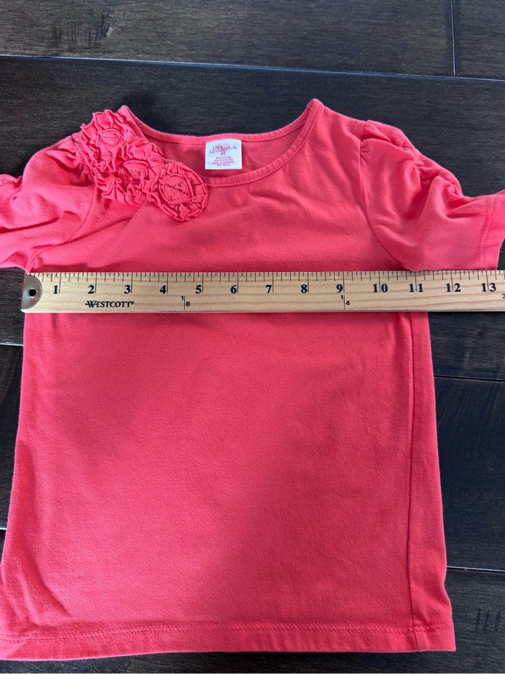 💜3/$15 Toddler Girls 4T Shirt Bundle Coral Ruffle Disney Elena Avalor - Picture 6 of 12